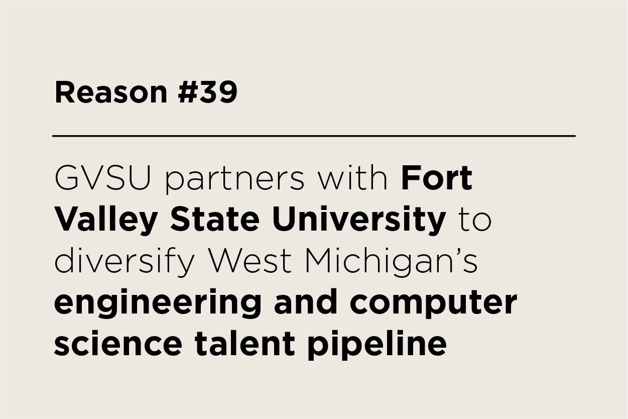 GVSU partners with Fort Valley State University to diversify West Michigan's engineering and computer science talent pipeline